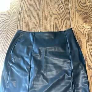 Black Faux Leather Skirt